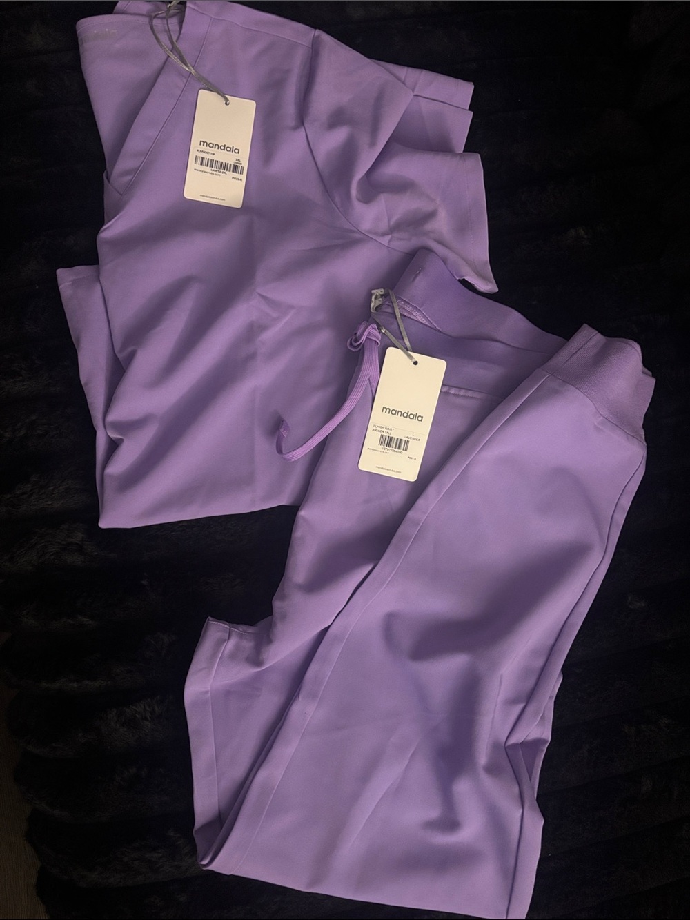 Mandala Lavender High-Rise Active Scrub Set- Women